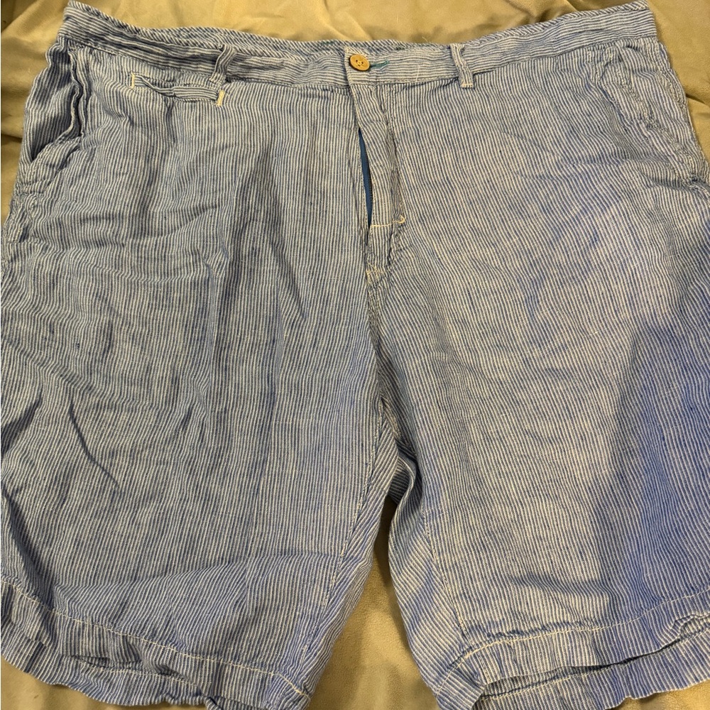 Tommy Bahama Blue Pinstripe Men's linen Shorts